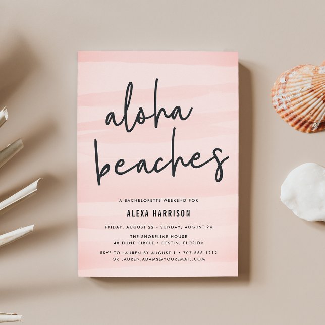 Aloha Beaches Bachelorette Weekend Invitation (Créateur téléchargé)