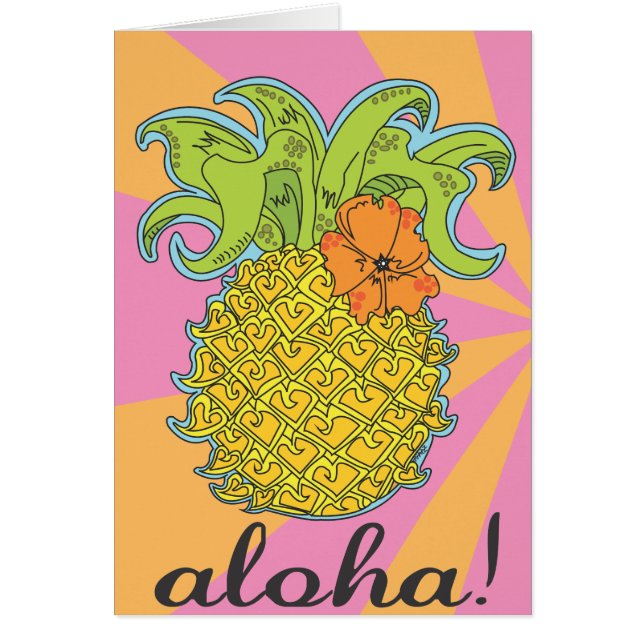Aloha carte d'ananas (Devant)
