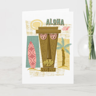 Aloha - Carte de voeux hawaïenne - Retro Island Ti