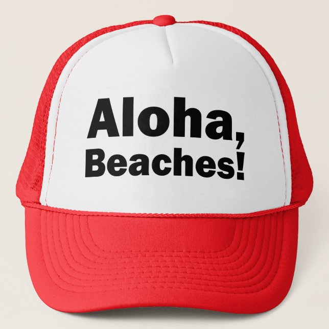 Aloha casquette drôle de camionneur de plages (Devant)