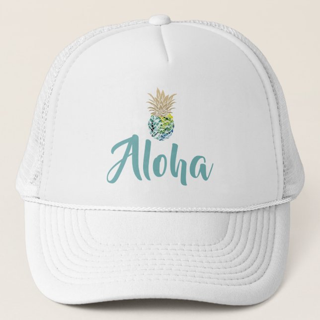 Aloha casquette tropical de camionneur d'ananas (Devant)