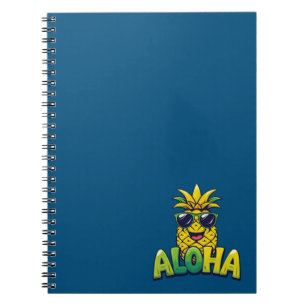 Aloha Collection ananas Carnet Turquoise spirale