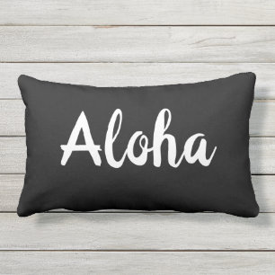 Aloha coussin de noir - extérieur