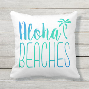 Aloha coussin d'Ombre de turquoise des plages