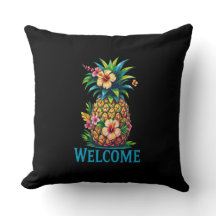Aloha Coussin extérieur à l'ananas tropical