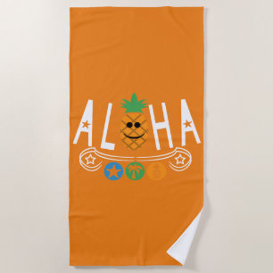 Aloha Design ananas - Serviette de plage