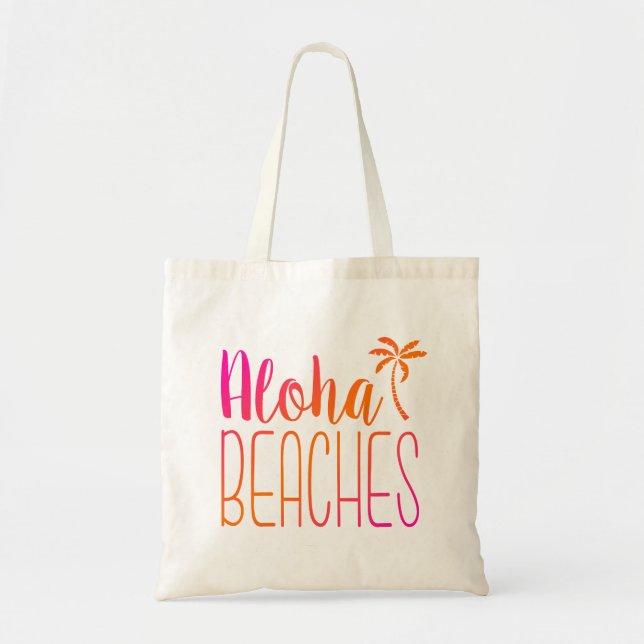 Aloha échoue le sac fourre-tout rose et orange à | (Devant)