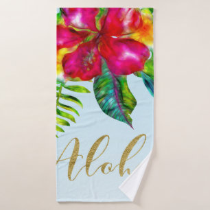 Aloha Électrique Pop Tropical Floral Clair