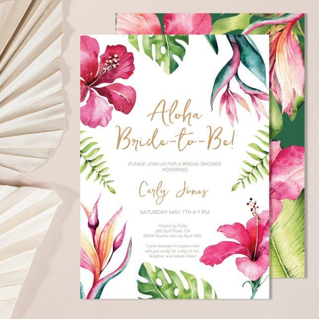 Aloha Été Tropicale Douche nuptiale Invitation (Créateur téléchargé)