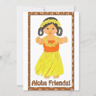 Aloha Friends Hawaiian Luau Invitation