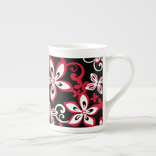 ALOHA HAWAII (NOIR/ROUGE) BONE CHINA MUG (Droite)