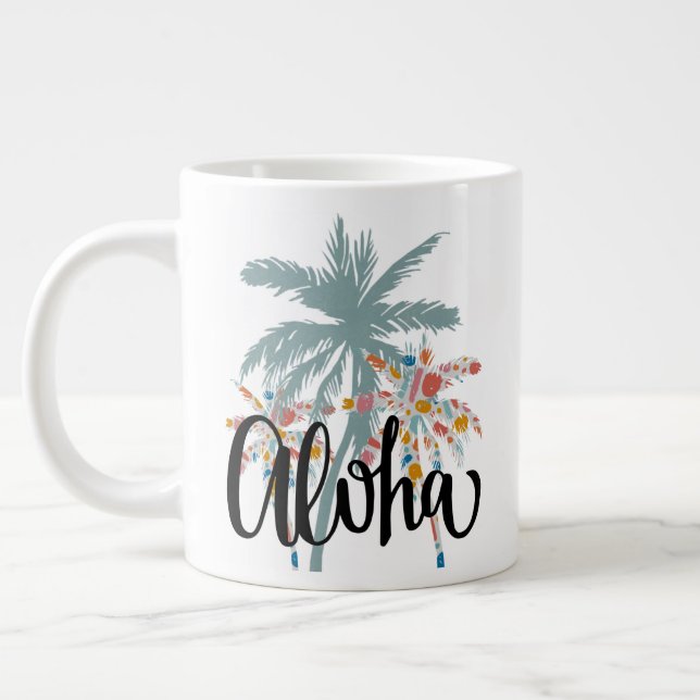 Aloha Hawaii Palm Tree Hawaii île de Mug Hawaii (Gauche)
