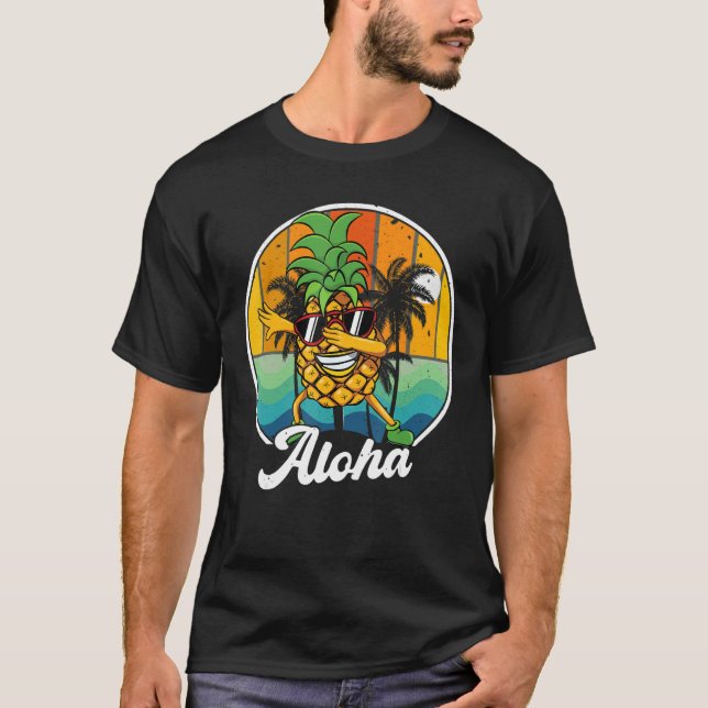 Aloha Hawaii T-Shirt Hawaiian Kids Boy Men Dabbing (Devant)