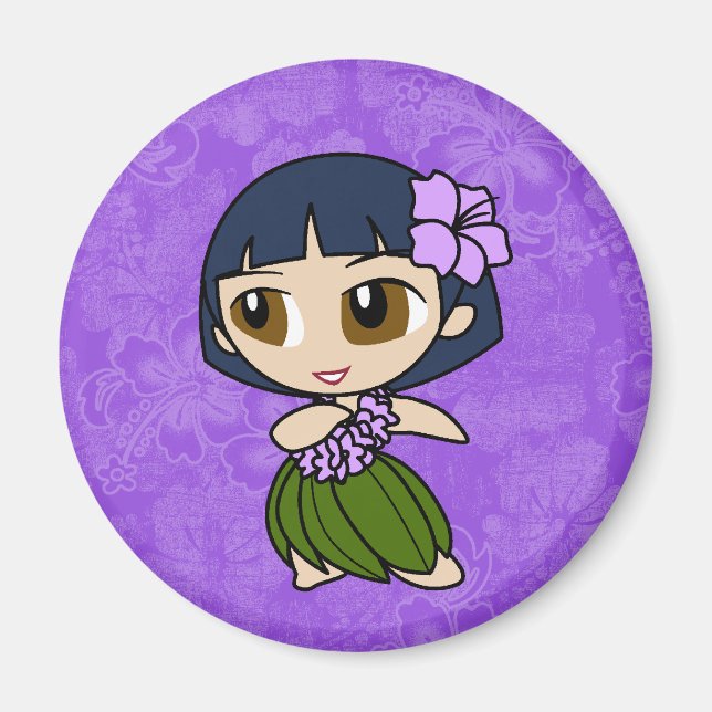 Aloha Honeys Hula Girl Hibiscus Magnets (Devant)