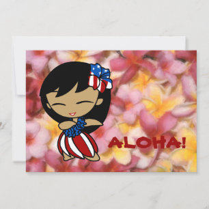 Aloha Honeys Plumeria Hawaiian Invitations