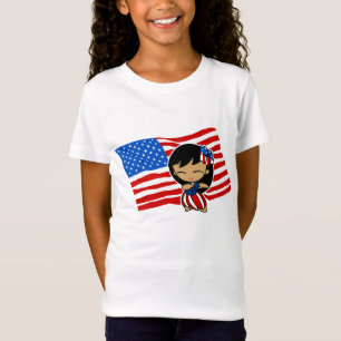 Aloha Honeys USA Drapeau Hula Girl T-shirts