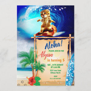 Aloha ! Invitation au surf de chat