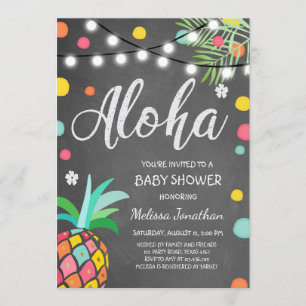 Aloha invitation tropical Hawaï Luau de baby