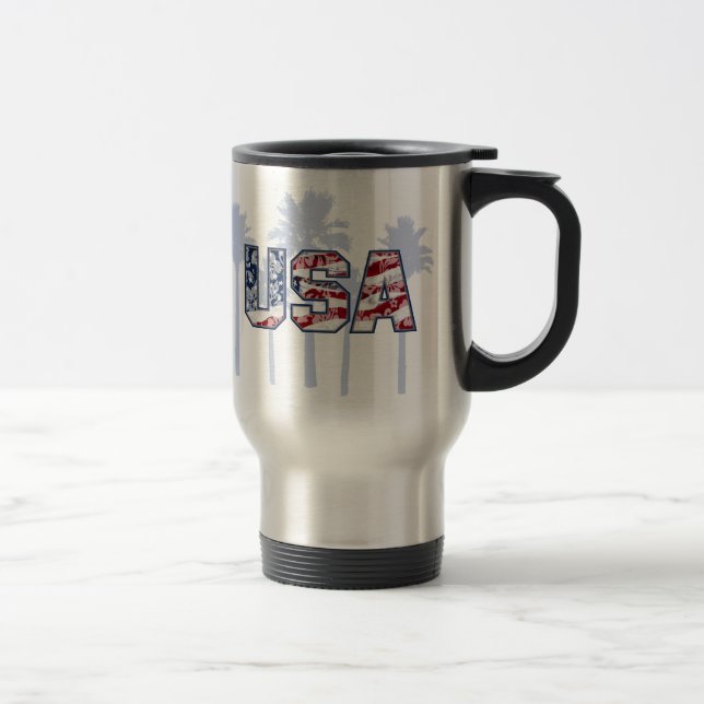 Aloha Palms USA Tropical Travel Mugs (Droit)