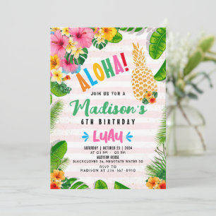 Aloha Pineapple 6e anniversaire de fête Invitation