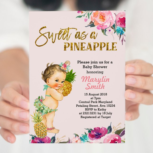 Aloha Pineapple Baby shower Invitation (Créateur téléchargé)
