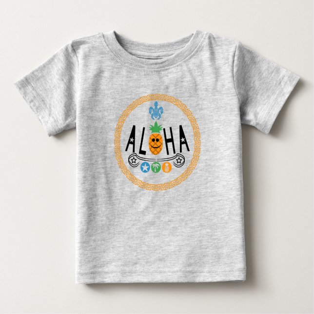 Aloha Pineapple Design - T-shirt Baby Fine Jersey (Devant)