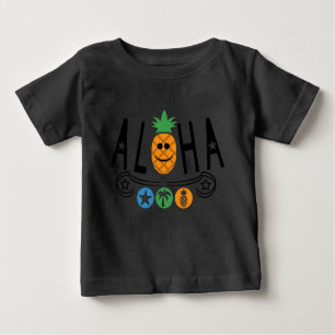 Aloha Pineapple Design - T-shirt Baby Fine Jersey