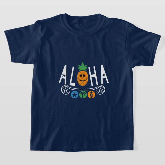 Aloha Pineapple Design - T-shirt de base pour enfa (Poser)