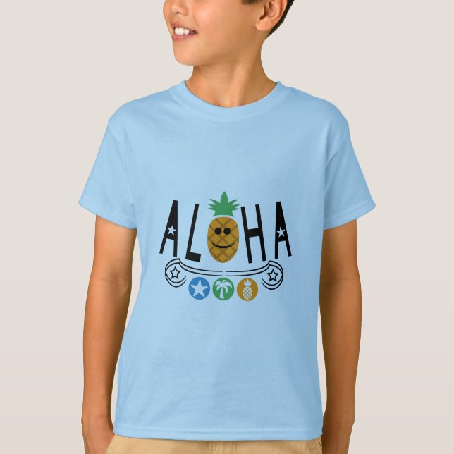 Aloha Pineapple Design - T-shirt de base pour enfa (Devant)