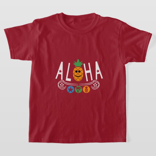 Aloha Pineapple Design - T-shirt de base pour enfa (Poser)