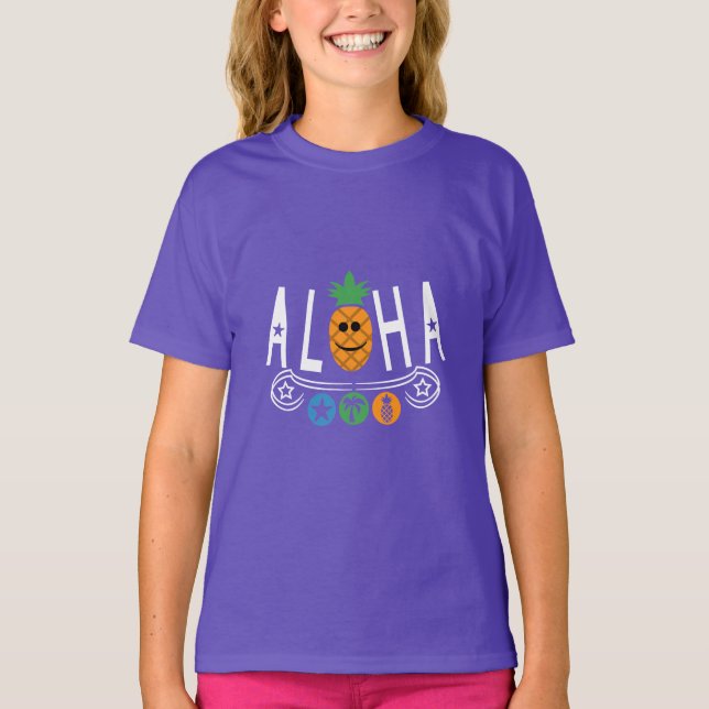 Aloha Pineapple Design - T-shirt de base pour fill (Devant)