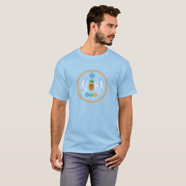 Aloha Pineapple Design - T-Shirt de base pour homm (Devant entier)