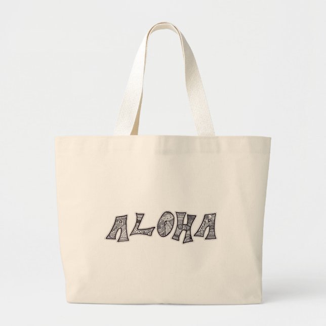 Aloha sac noir et blanc (Devant)