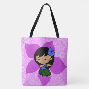 Aloha sac violet hawaïen de plage de fille de