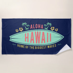 Aloha serviette de plage hawaïenne de surfer