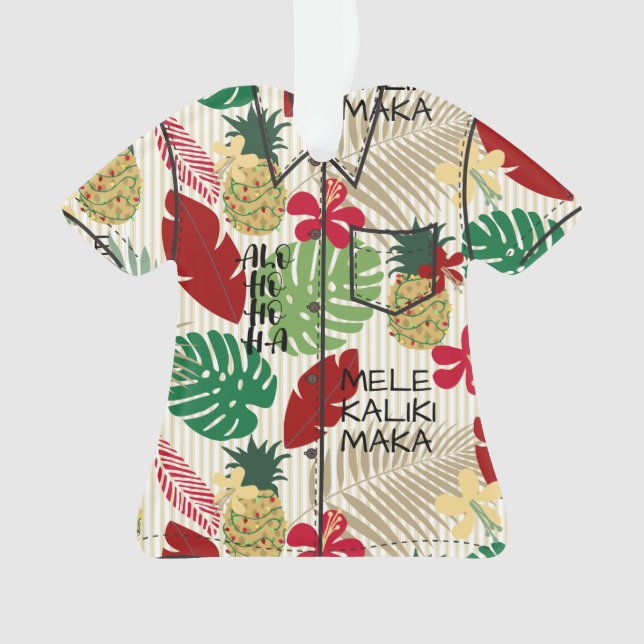 Aloha Shirt de vacances tropicales hawaïennes ALO- (devant)