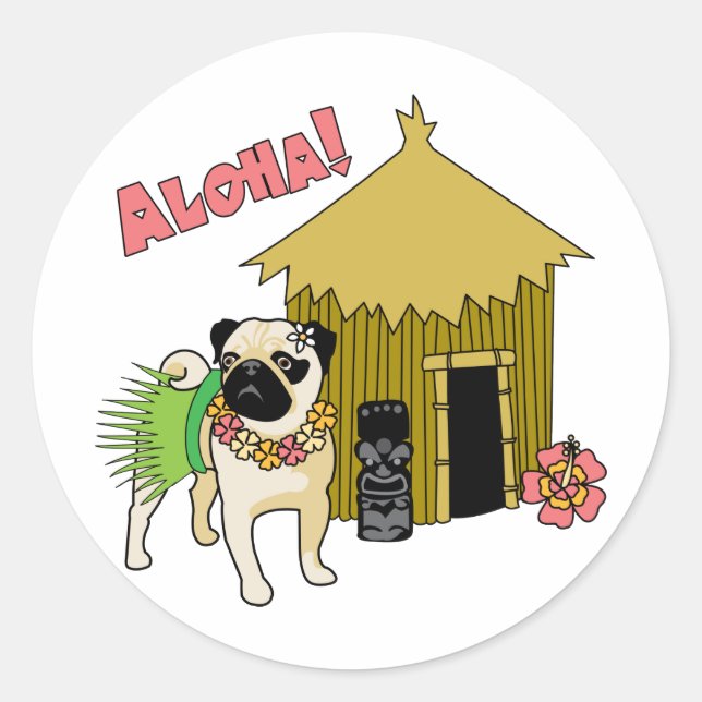 Aloha ! Stickers Carlin hawaïen (Devant)