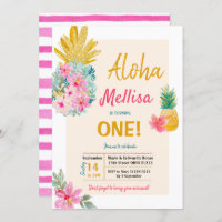 ALOHA Summer Frame Pineappy Invitation