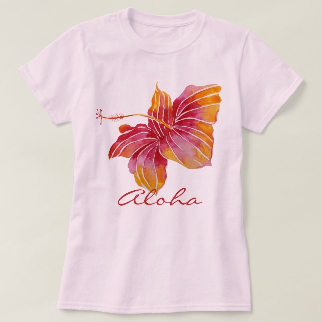 Aloha T-shirt de fleur de ketmie de | Hawaï (Design devant)