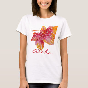 Aloha T-shirt de fleur de ketmie de   Hawaï