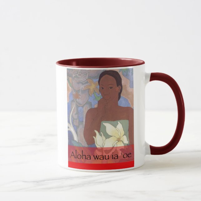 "Aloha wau tasse hawaïenne de Saint-Valentin de (Droite)