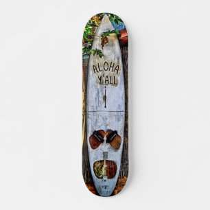 Aloha Y'ALL Skateboard tropical