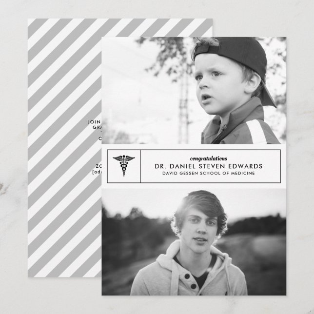 Alors et maintenant 2 Invitation de graduation pho (Devant / Derrière)