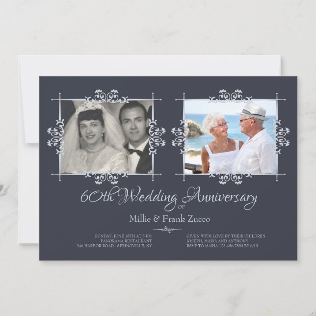 Alors et maintenant Photo Anniversaire Invitation (Devant)