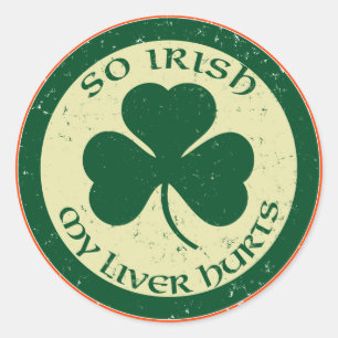 Alors Irish My Liver Blessait Stickers Pub
