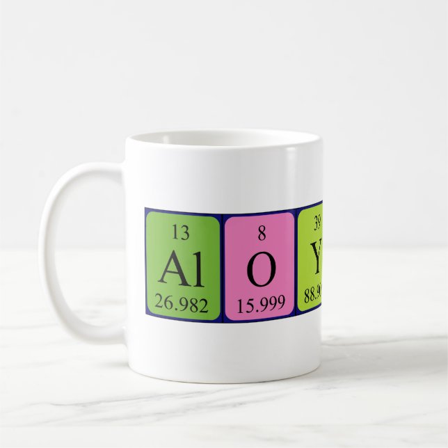 Aloysius nom de table périodique mug (Gauche)