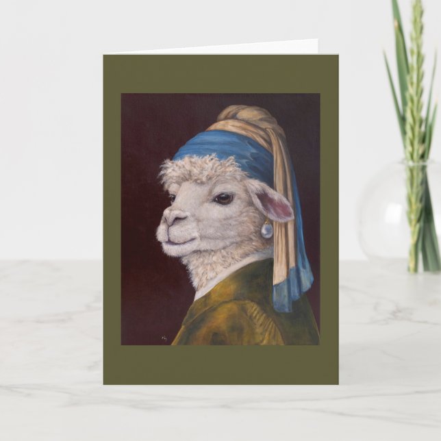 Alpaca avec une carte Pearl Earring (Devant)