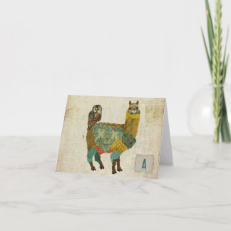 Alpaca d'or et Carte pour notes Turquoise de la ch