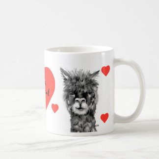 Alpaca love hello, my friend tasse