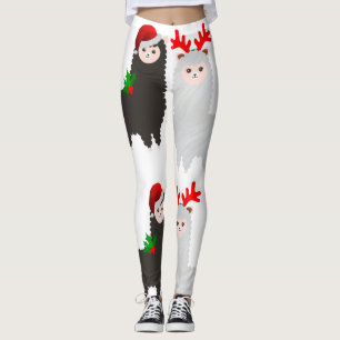 alpacas de rennes de noël leggings